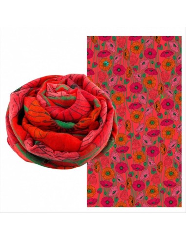Foulard Pareo Balade COQUELICOTS 🌺 100x180cm – Stile Floreale E Soste