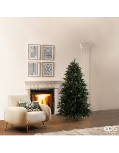 EDG Albero Pino Cristallo H180cm D112cm Albero di Natale Realistico e 