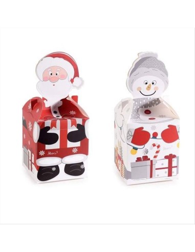 Scatola Regalo Natalizia Babbo Natale - Pupazzo di Neve