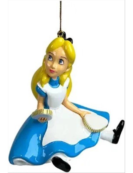 Decorazione 3D Alice Seduta in Resina H9cm