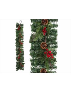 Festone ghirlanda natalizia con bacche e pigne - 1,50 m - 179 rami 🌲