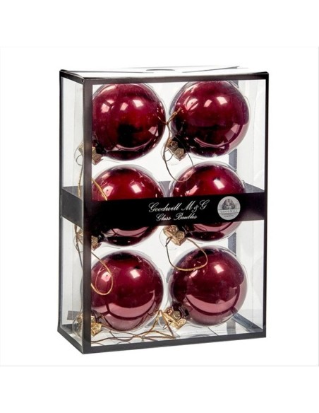 Pallina di Vetro 7cm Burgundy Opaco – Decorazione Natalizia 🎄🍷
