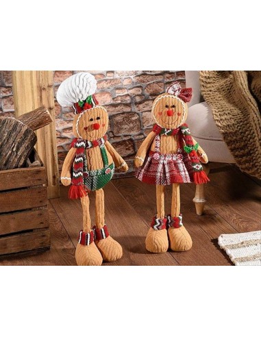 Omino di Pan di Zenzero H60cm - Con Fiocco o Cappello da Cuoco