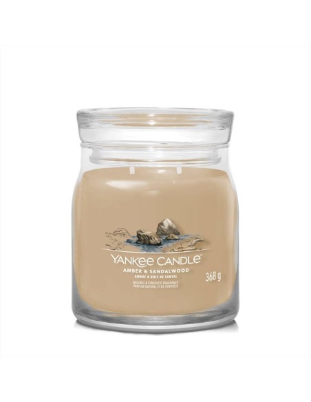 AMBER E SANDALWOOD Giara media 368gr Yankee Candle Signature