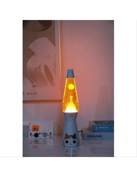 iTOTAL Lampada lava LED Gatto h40cm | Diamante Rosa