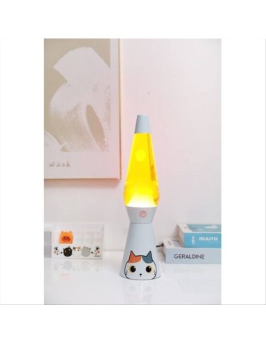 iTOTAL Lampada lava LED Gatto h40cm | Diamante Rosa