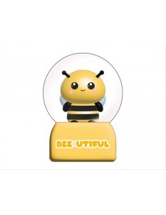 Palla di Neve con LED Ape - Decorazione luminosa Diamante Rosa