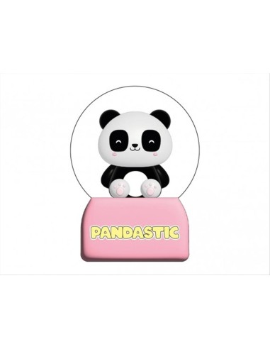 Palla di Neve con LED Panda Diamante Rosa - Decorazione luminosa dipin