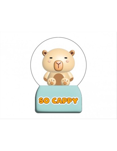 Palla di Neve con LED Capybara Diamante Rosa - Decorazione luminosa di