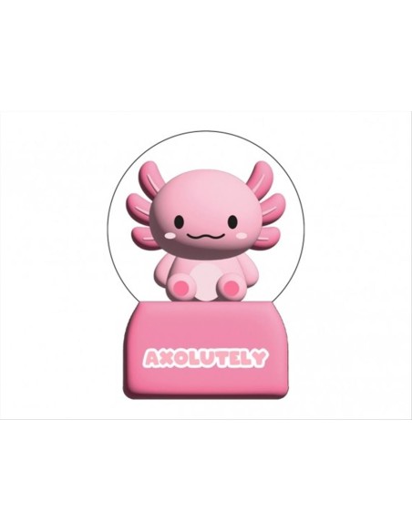 Palla di Neve con LED Axolotl Diamante Rosa - Decorazione luminosa