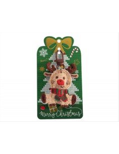 Portachiavi natalizio in maglia - 6 varianti - Babbo, renna, albero e  2