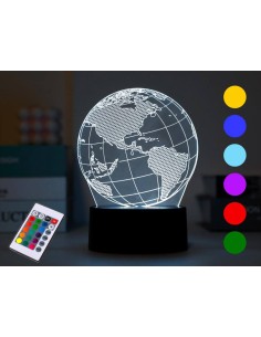 Lampada LED 3D Globo ✨ Effetto Reticolato - 12x17x20 cm