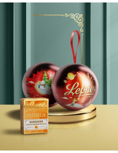 Pastiglie al Mandarino 27g Leone - Pallina Boule de Neige 🍊✨