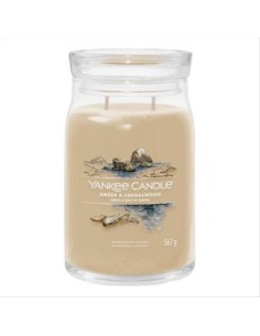 Yankee Candle Amber E Sandalwood - Giara Grande 567g, Fragranza Dolce 
