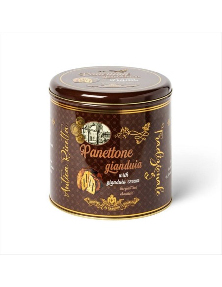 Panettone con Crema di Gianduia 750g 🍫✨ In elegante latta luxury edit