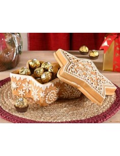 Biscottiera natalizia a stella in ceramica pan di zenzero - L20 cm 🍪⭐ 2