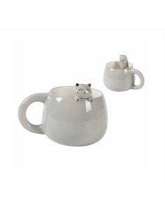 iTOTAL Tazza in ceramica GATTO GRIGIO in 3D