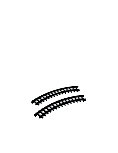 Curved track for Christmas Express set di 2 binari con curva 34686 Lem