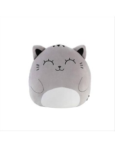 iTOTAL Cuscino decorativo soffice Gatto Grigio | Diamante Rosa