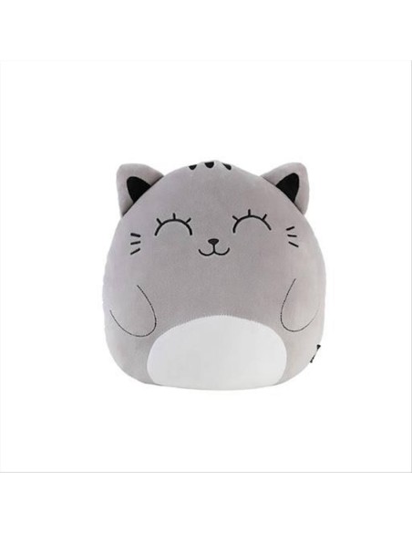 iTOTAL Cuscino decorativo soffice Gatto Grigio | Diamante Rosa
