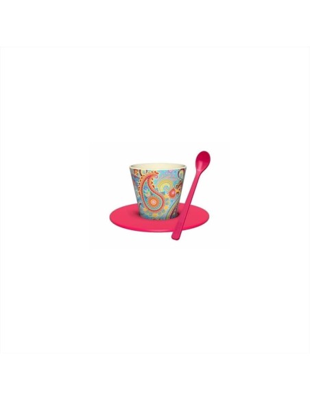 Set tazzina espresso con cucchiaino e piattino 90ml PAISLEY