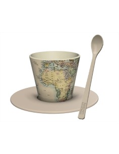 Set tazzina espresso con cucchiaino e piattino 90ml OLD MAP