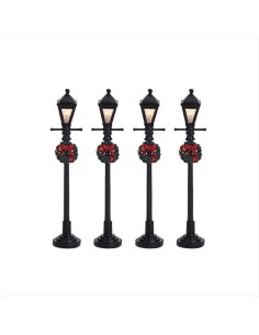 Gas Lantern Street Lamp - Set 4pz 64498 Lemax