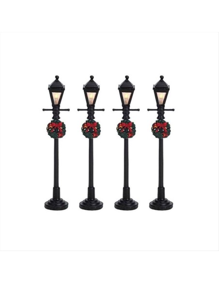 Gas Lantern Street Lamp - Set 4pz 64498 Lemax