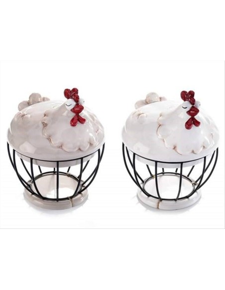 Contenitore Portauova Gallina Sorridente – Elegante Barattolo Pasquale