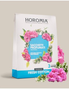 FRESH COTTON  Sacchetti profumati 3pz multiuso Horomia