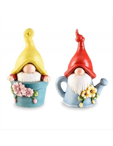 Annaffiatoio con Gnomo Primaverile 🌿 2 Colori - H24cm