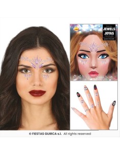 Glitter Adesivo per Viso e Dita Fantasy - 3 Colori | Diamante Rosa