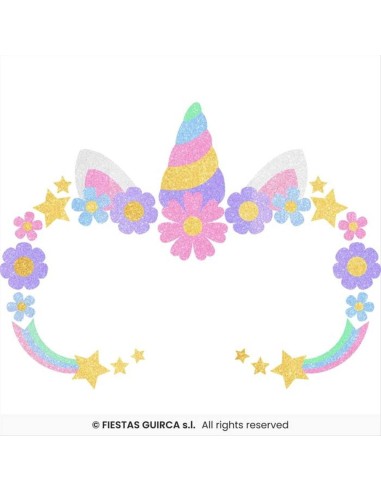 Idee Carnevale, Gioielli Adesivi per Viso Unicorno Glitter | Diamante 