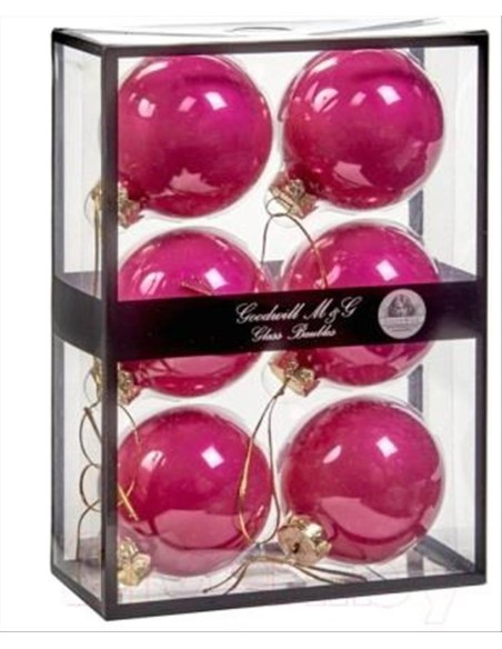GOODWILL Pallina di vetro d.7cm FUCSIA opaco