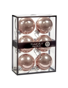 GOODWILL Pallina di vetro d.7cm ORO ROSA lucido