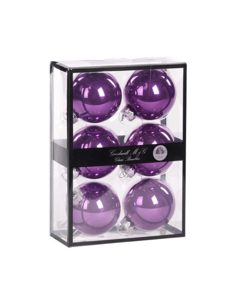 GOODWILL Pallina di vetro d.7cm VIOLA lucido 🌟💜