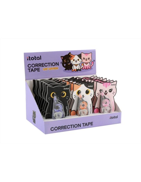 Correttore a Nastro Gatto Kawaii iTOTAL – 3 Colori, Design Compatto 5x
