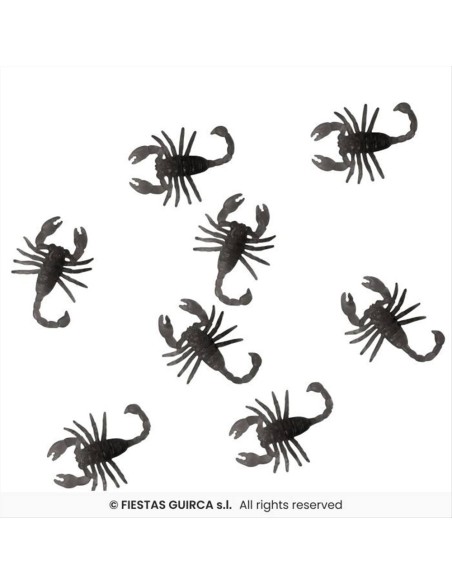 Scorpioni Finti 6cm – Confezione 8pz per Scherzi e Halloween 🦂👻