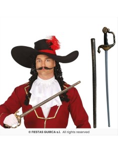 Spada da Moschettiere con Fodero 66 cm in PVC | Diamante Rosa 2