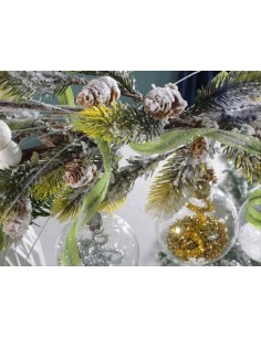 Ramo Pino Innevato con Pigne - 68cm 2