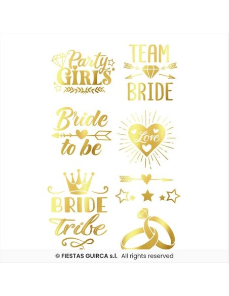 Tatuaggi Temporanei Addio al Nubilato Bride to Be 14x30 cm | Diamante 