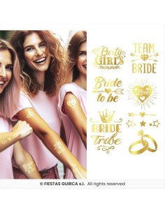 Tatuaggi Temporanei Addio al Nubilato Bride to Be 14x30 cm | Diamante  2