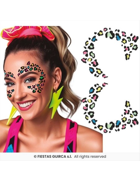 Glitter Adesivo per Viso Make Up Animalier | Diamante Rosa