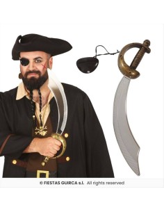 Sciabola Pirata 55 cm con Benda per Occhio | Diamante Rosa 2