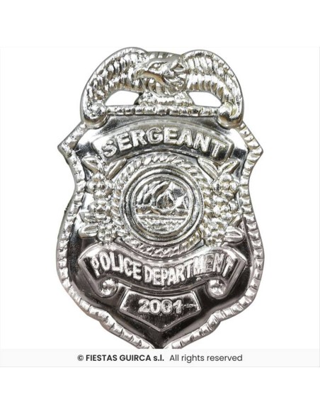 Set Polizia 4 Accessori - Manette, Pistola, Distintivo e Bomba a Mano 