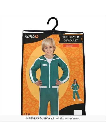 Costume Bambino Giocatore Tuta Verde Squid Game - 3 Taglie | Diamante 