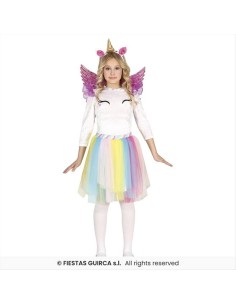 Costume Bambina Unicorno Arcobaleno - 4 Taglie | Diamante Rosa
