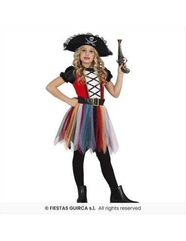 Costume Bambina Piratessa - 4 Taglie | Diamante Rosa