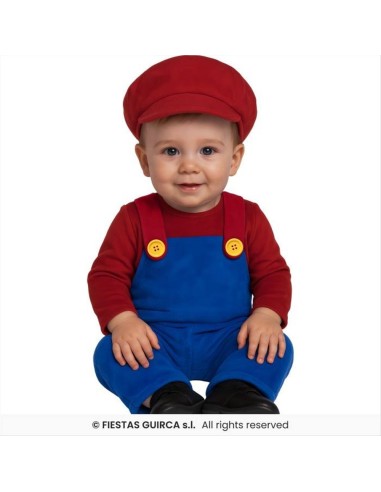 Costume Baby Super Mario - 3 Taglie | Diamante Rosa