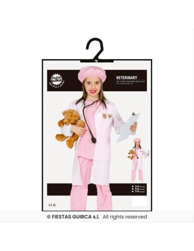 Costume Bambina Veterinaria - 3 Taglie | Diamante Rosa